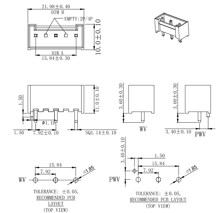 11 3.96mm间距 180° 针座 - 图片 1