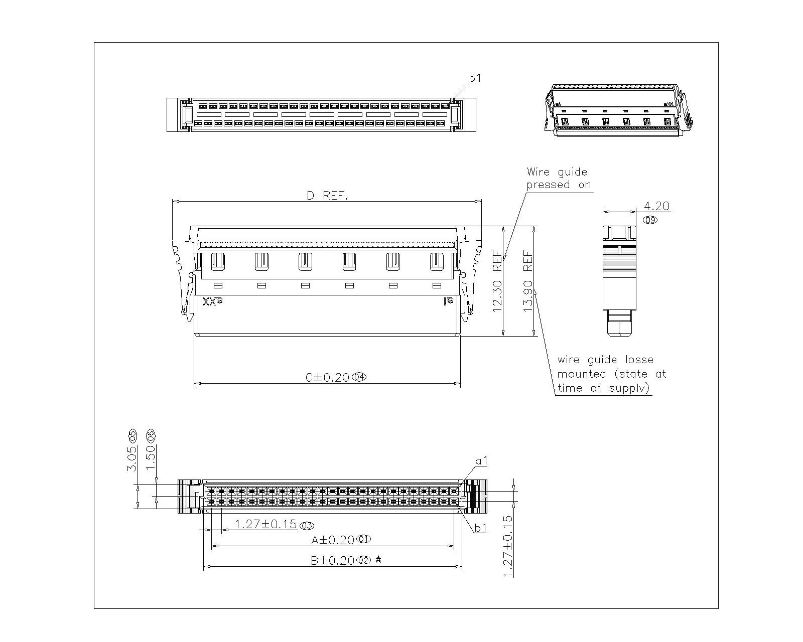 3 1.27mm 板对板连接器 SMC 母座 - 图片 1
